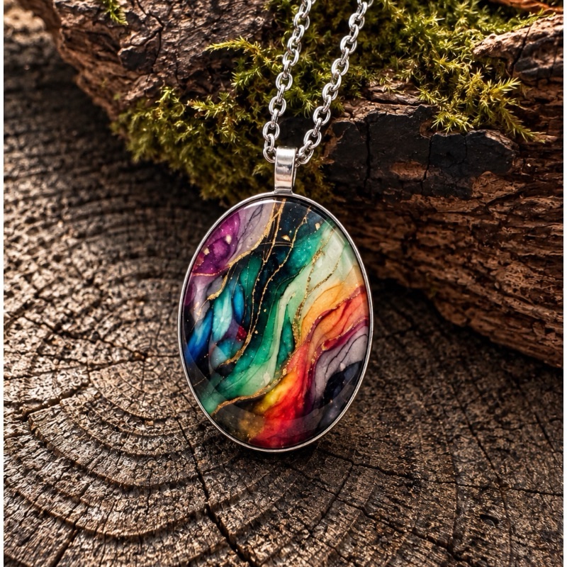 Cosmic Energy – medaljon i stål - Billede 3