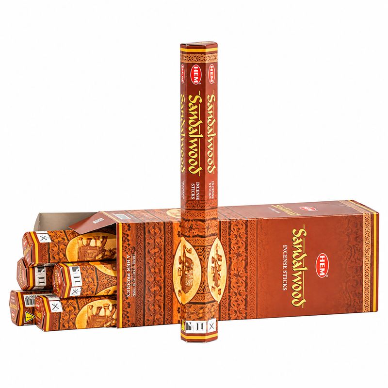 HEM Sandalwood røgelsespinde med kasse og rør
